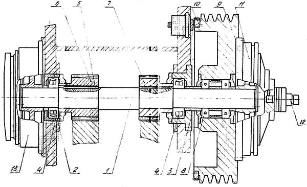 Вал приемный однокривошипного пресса КД2134 открытого ненаклоняемого пресса